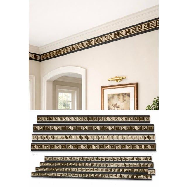 Vintage Greek key moldings for decorative ceiling wall ornamentation. These were removed from the Trend House at Marrshall...