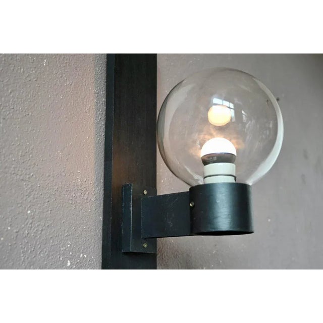 Minimalist Modern Wall Light Glass and Metal Ball Lighting Fixture, 1980s For Sale - Image 6 of 10