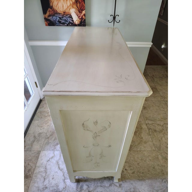 Hand Decorated Tall Chest by Ethan Allen For Sale - Image 11 of 13
