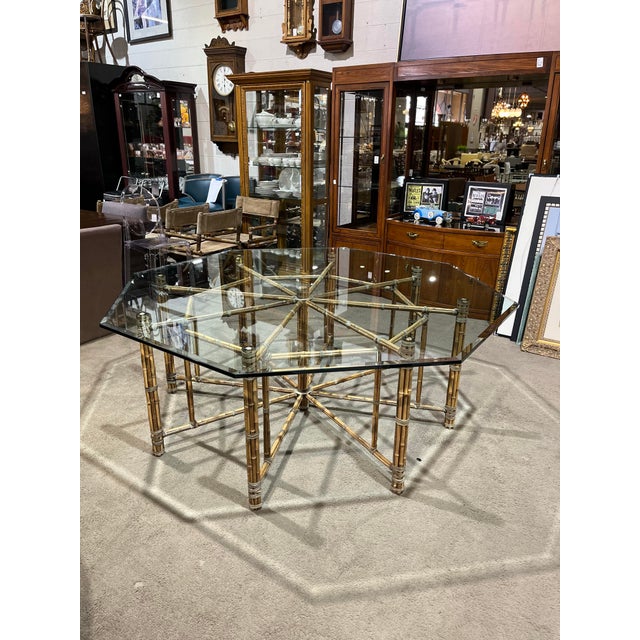 An iconic example of California craftsmanship, this 1980s McGuire for San Francisco dining set pairs timeless design with...
