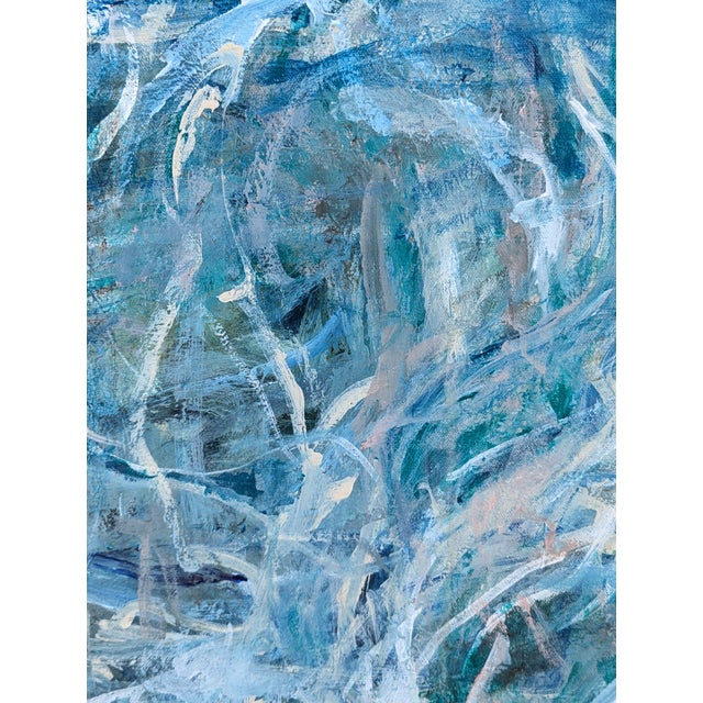 Blue Kristi Haines Herman “Helping You Say Goodbye To Me” Contemporary Gestural Blue Abstract Painting, 2024 For Sale - Image 8 of 10