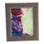 Original Abstract in Purple Painting by Elia in Silver Tone Frame For Sale