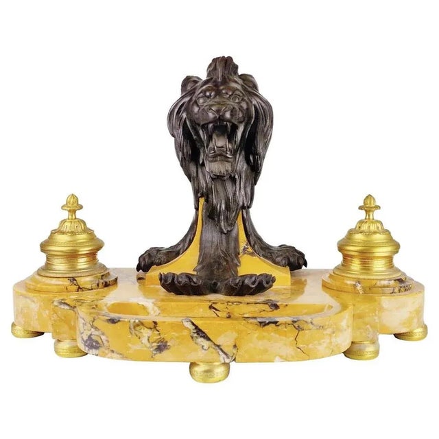 19th Century Napoleon III Lion Inkwell For Sale - Image 6 of 6