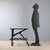 Italian-made 1950s trolley featuring a functional design and elegant ebony-stained wood structure. The double glass shelf...