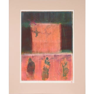 1980s "Land of Dreams" Monoprint by Karen Pugay For Sale