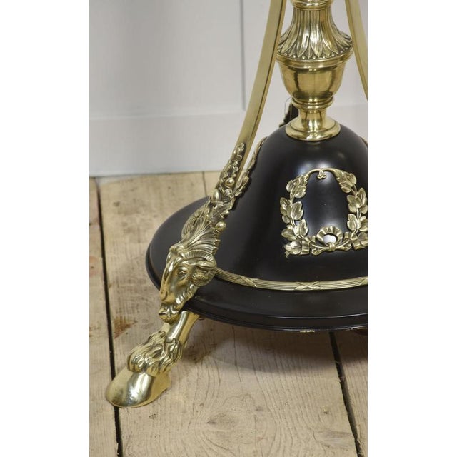 Metal Neoclassical Brass Standard Lamp For Sale - Image 7 of 13