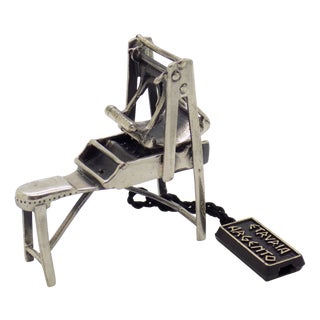 Vintage Italian Sterling Silver 925 Bread Roll Maker Figurine by Etruria Gioielli, 1980s For Sale