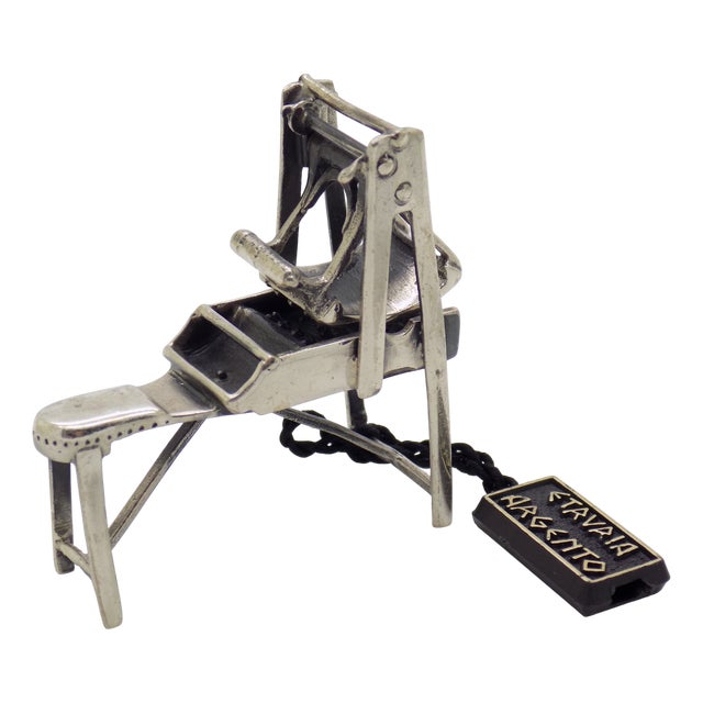 Vintage Italian Sterling Silver 925 Bread Roll Maker Figurine by Etruria Gioielli, 1980s For Sale