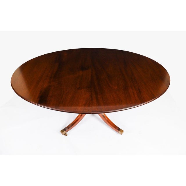 1990s Vintage 20th Century Regency Revival Oval Dining Table with One Leaf from William Tillman, 1990s For Sale - Image 5 of 16