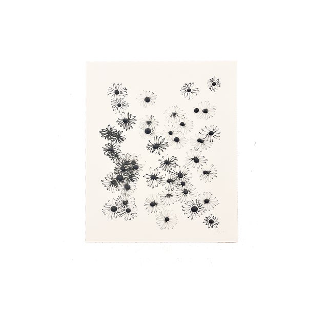 Wood pieces, gesso and ink on paper in white shadow box.