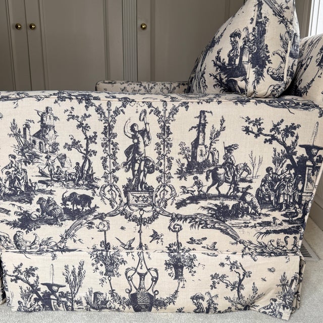 1980s Toile Loveseat For Sale - Image 5 of 8