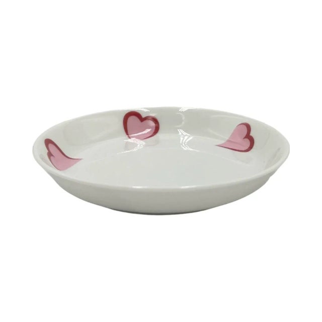 Mid 20th Century D. Porthault Paris Les Coeurs Pink Hearts Trinket Dish Bowl Porcelain Limoges For Sale - Image 11 of 12