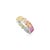 Rainbow Gemstone Eternity Band in Sterling Silver - Multi-Color Gemstone Ring Size 8 For Sale - Image 9 of 14