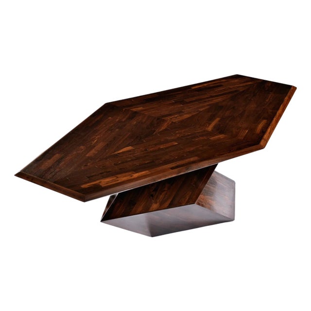 Don S. Shoemaker for Senal of Mexico Cocobolo Modern Pedestal Dining Table For Sale