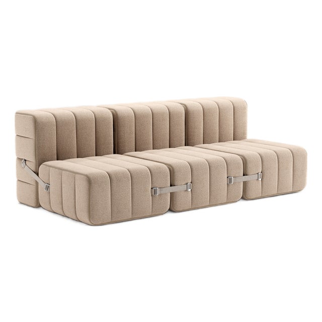 Curt Modular Set - Flexible 3-Seater - Dama - 0029 (Beige / Grey) by Ambivalenz, Set of 6 For Sale