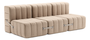 Curt Modular Set - Flexible 3-Seater - Dama - 0029 (Beige / Grey) by Ambivalenz, Set of 6