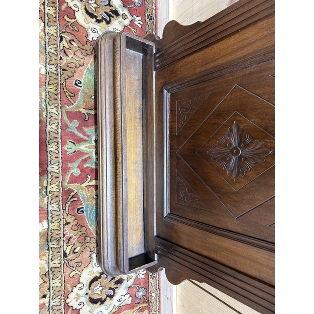 Napoleon III Coat Rack in Wood and Brass For Sale - Image 5 of 8