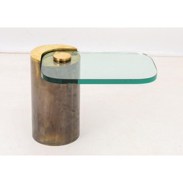 Metal Late 20th Century Karl Springer Sculptural End Table For Sale - Image 7 of 9
