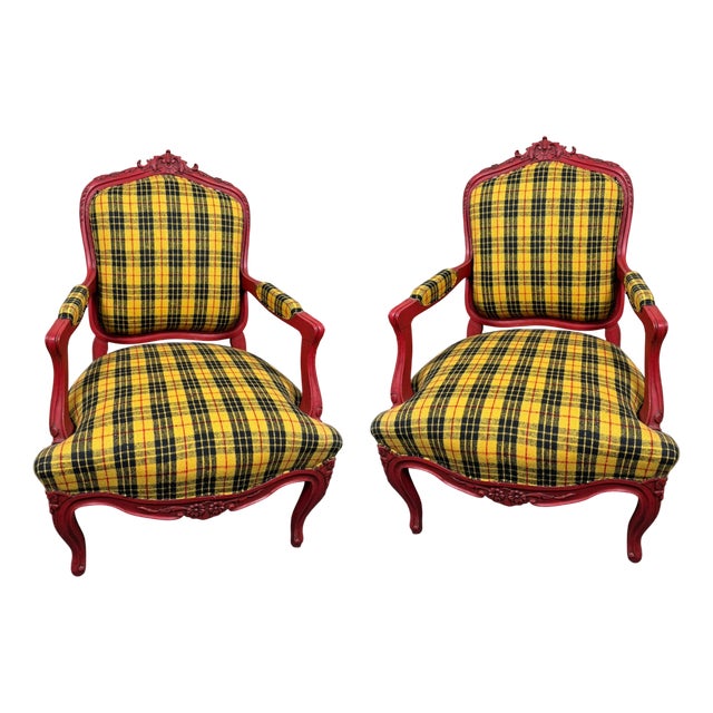 Set of 19th Century Style Armchairs For Sale