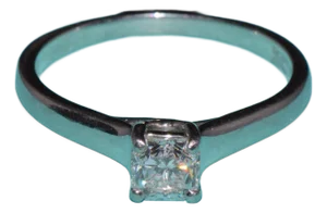 Authentic Tiffany & Co. Lucida Natural .50Cts Vs1 F Diamond 950 Platinum Engagement Ring, Size 6.5