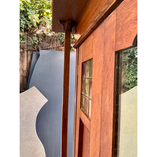 English Arts and Crafts Oak Wardrobe Cabinet Harris Lebus, London, C. 1900 For Sale In Los Angeles - Image 6 of 17