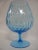 1960s Empoli Aqua Blue Optic Glass Snifter Vase For Sale In Charleston - Image 6 of 13