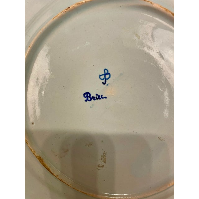 Ceramic Late 19th Century French Porquier Beau Quimper Plate For Sale - Image 7 of 11