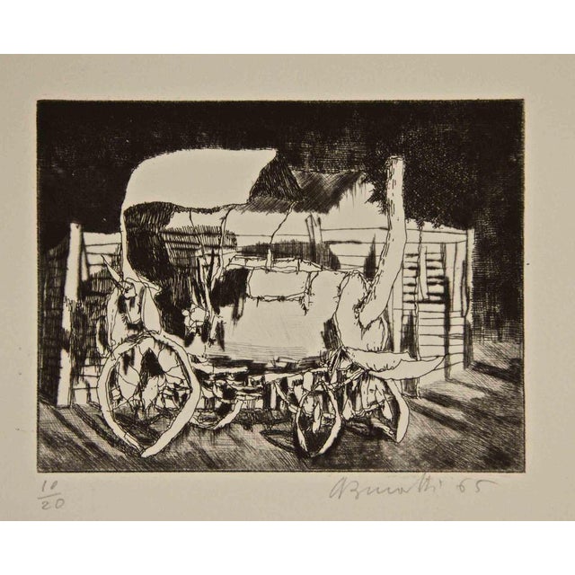 Hand Signed. Edition of 20 prints. Reference: Catalogue Battisti n.9. Armando Buratti (Rome, 1924), is an italian artist...