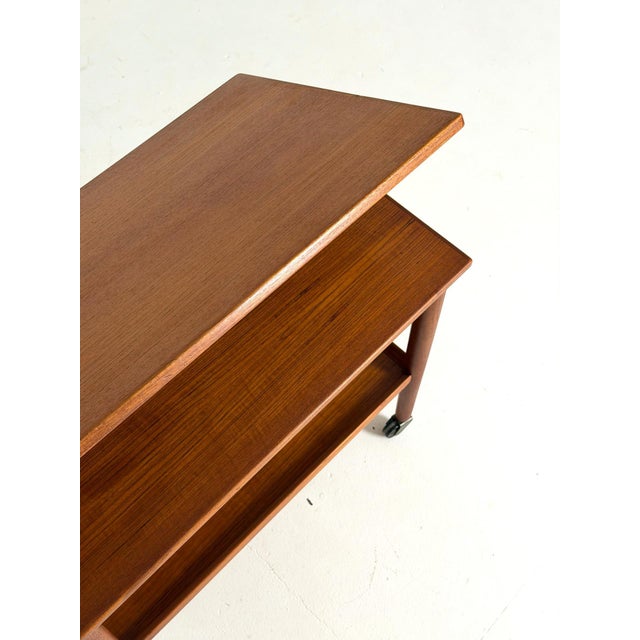 Wood Serving Trolley from Grete Jalk, 1960s For Sale - Image 7 of 12