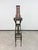 An exceptional and highly architectural antique Art Nouveau plant stand (pedestal), masterfully crafted from wrought iron...
