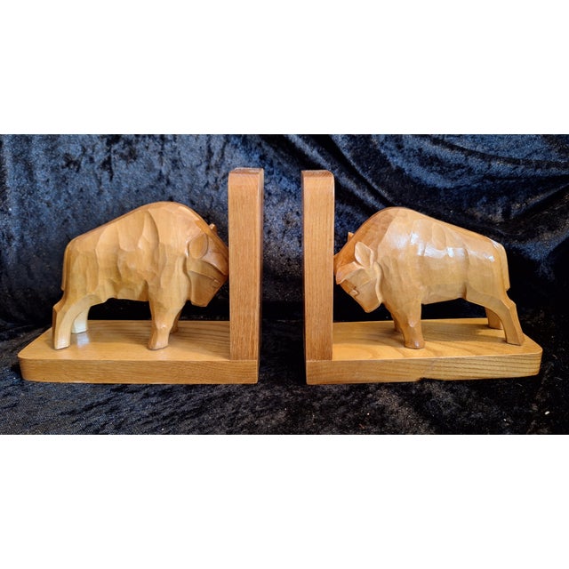 Mid-Century Bookends Buffalo by Karl Sickert, 1960s, Set of 2 For Sale - Image 6 of 6