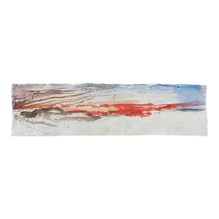 2006 George Turner Red Blue Abstract Landscape Painting For Sale