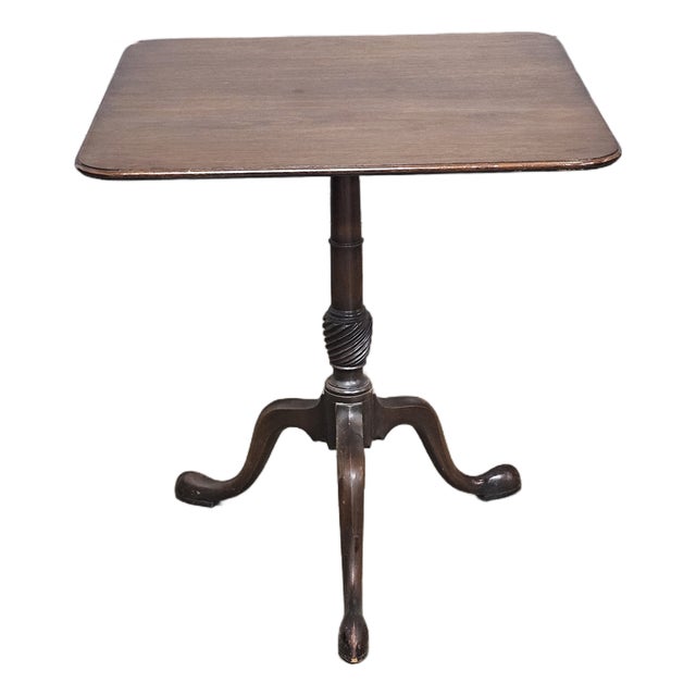 Late 20th Century Kittinger Williamsburg Mahogany Square Tilt Top Table Occasional Table Cw 69 For Sale