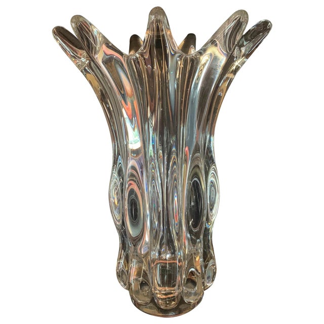 Vannes France Crystal Vase For Sale - Image 9 of 9