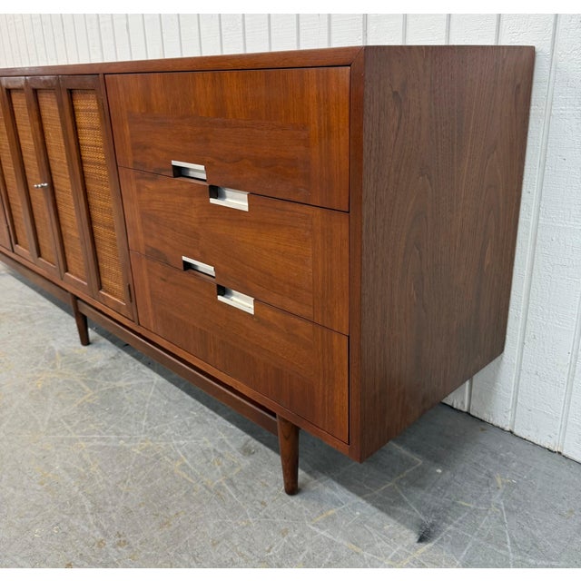 Drexel Declaration Mid-Century Modern Drexel Declaration Walnut Sideboard For Sale - Image 4 of 12