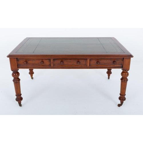 Victorian Mahogany Writing Table, 1860 For Sale - Image 3 of 6