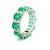 2020s Colombian Emerald and Diamond 18k White Gold Full Eternity Band Ring, Size 6.5 For Sale - Image 5 of 10