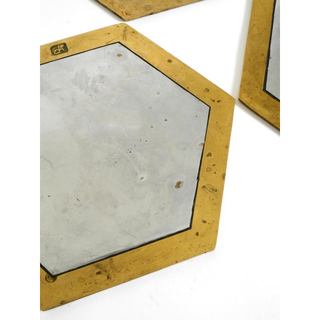 Brutalist Aluminum and Brass Coasters by David Marshall, 1970s, Set of 5 For Sale - Image 12 of 18