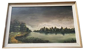 Oil Painting on Canvas- Landscape by Georgen, 1978s
