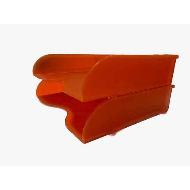 Vintage Orange Knoll Extra "Orchestra" Memo Trays by Hannah & Birsel - A Pair For Sale - Image 10 of 12