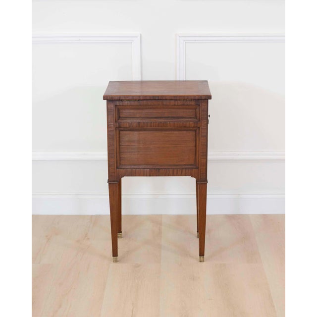 French 19th Century Louis XVI Style Side Table with Fitted Mirror For Sale - Image 9 of 12