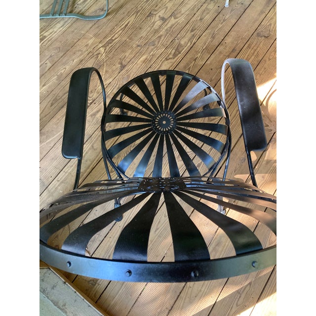 Metal Attributed to Francois Carre Oversized Coastal Lounge Chairs, Circa 1940 - A Pair For Sale - Image 7 of 12