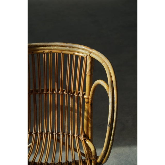 Danish Modern Bamboo Dining Chairs by Robert Wengler, 1930s, Set of 6 For Sale - Image 14 of 18