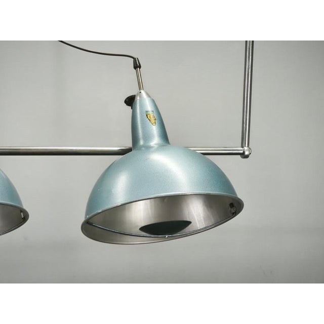Italian Industrial 3-Light Chandelier from A.L.F Firenze, 1970s For Sale - Image 6 of 18