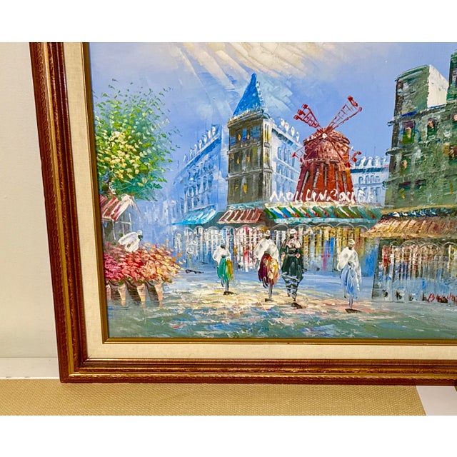 Original Oil Artwork of the Iconic Moulin Rouge, Caroline Burnett For Sale - Image 11 of 13