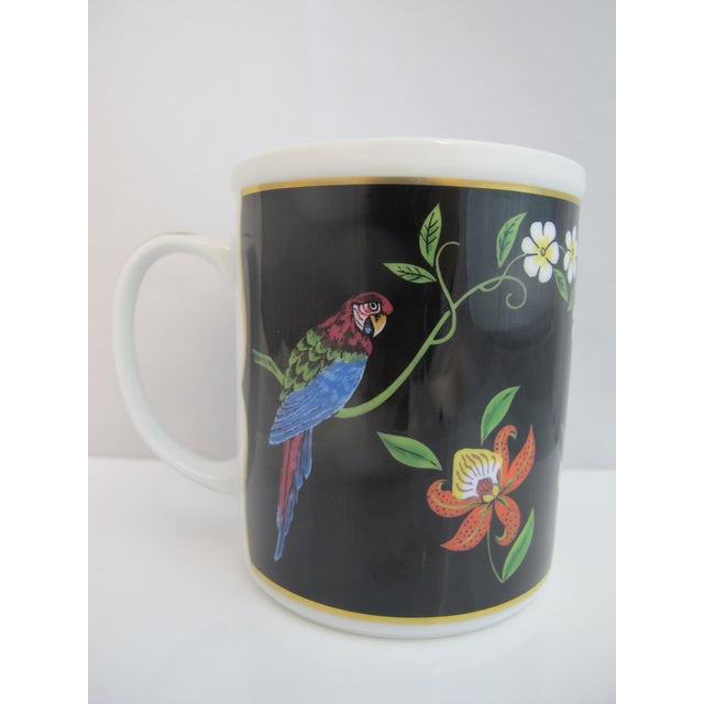 Lynn Chase Leopard Cat Design Jaguar Jungle Porcelain 24k Gold Coffee Mug Cup For Sale In Portland, OR - Image 6 of 10