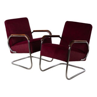Bauhaus Cantilever Chairs by Gottwald, 1930s, Set of 2 For Sale