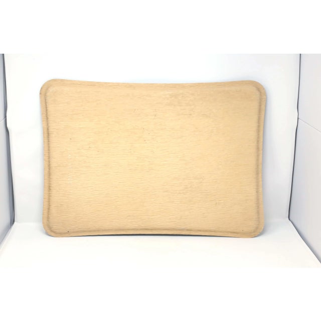 Plastic Vintage Mint Green Large Fiberglass Serving Tray For Sale - Image 7 of 9