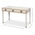 Art Deco Shagreen Writing Desk in White with Brass Ring Pulls For Sale - Image 12 of 12