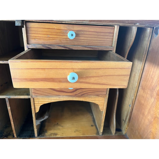 Late 19th Century Antique American Empire Cherry Bookcase?Secretary For Sale - Image 5 of 10